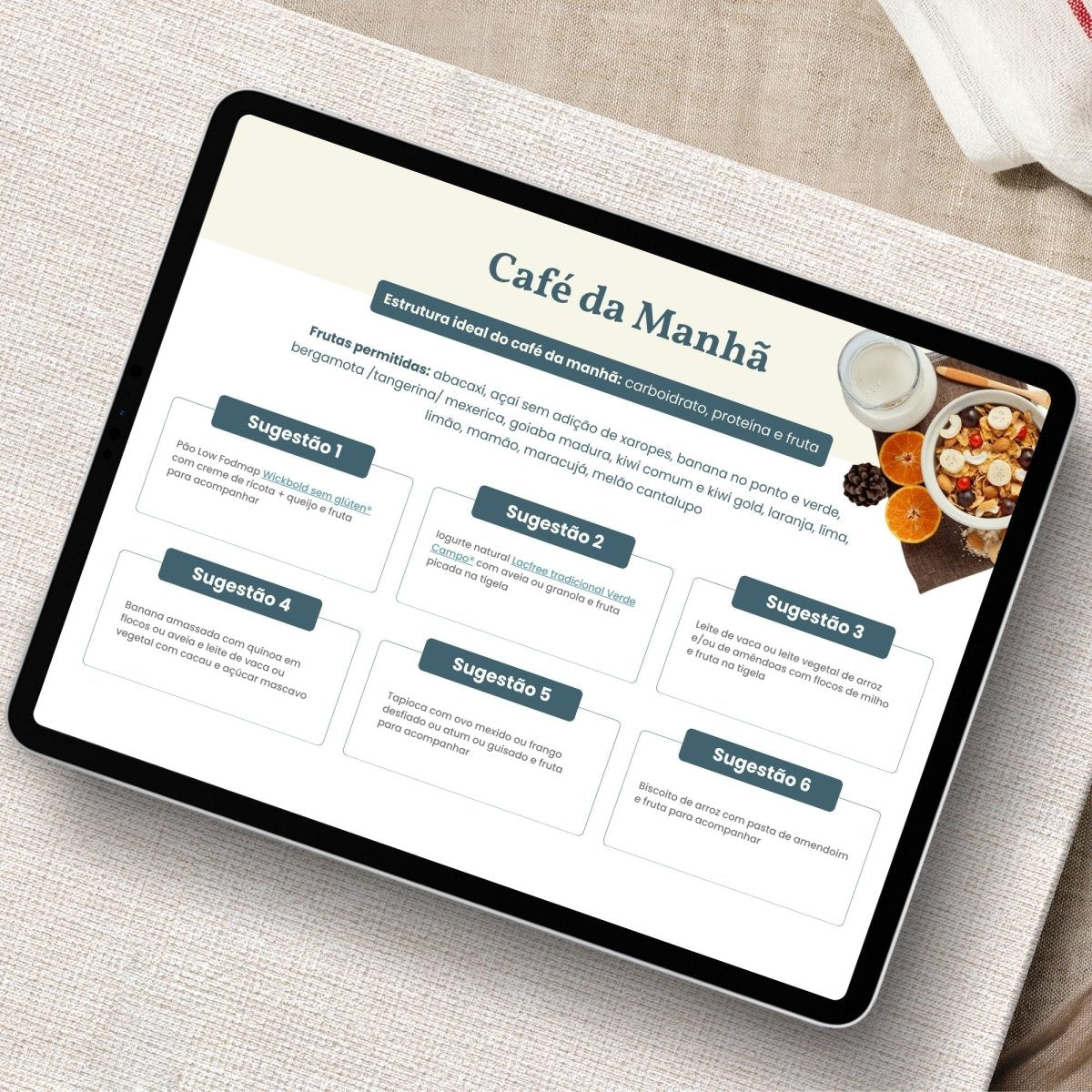 Cardápio Low Fodmap - Intestino Feliz
