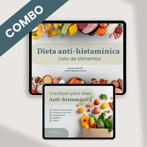 Combo Dieta Anti-Histamínica - Intestino Feliz- E-books